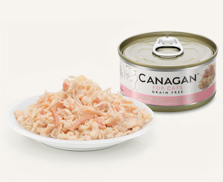 Canagan Cat Food Chicken & Ham 12x75g Can