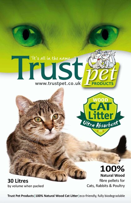 Trust Wood Cat Litter Pellets 30ltrs