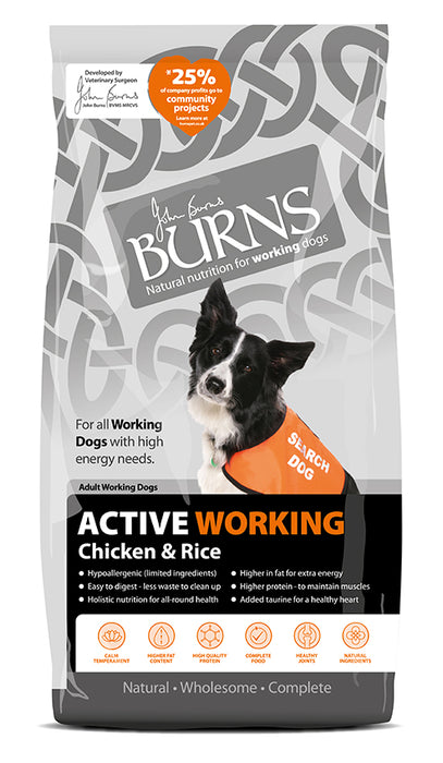 Burns Active Working Chicken & Rice Dog Food