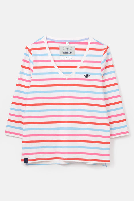 Lighthouse Ariana Watermelon Pink Stripe Top