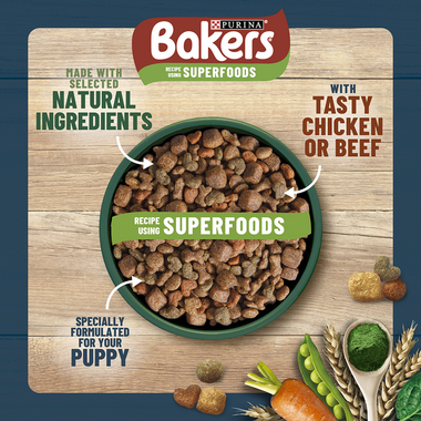 Bakers Complete Puppy Chicken with Vegetables Dry Dog Food