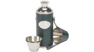 Leather Hunters Flask Green