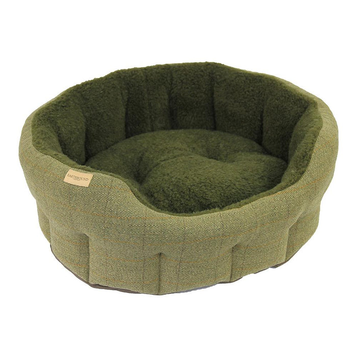 Earthbound Tweed Basket Green