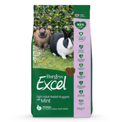 Burgess Excel Adult Light Rabbit Nuggets with Mint