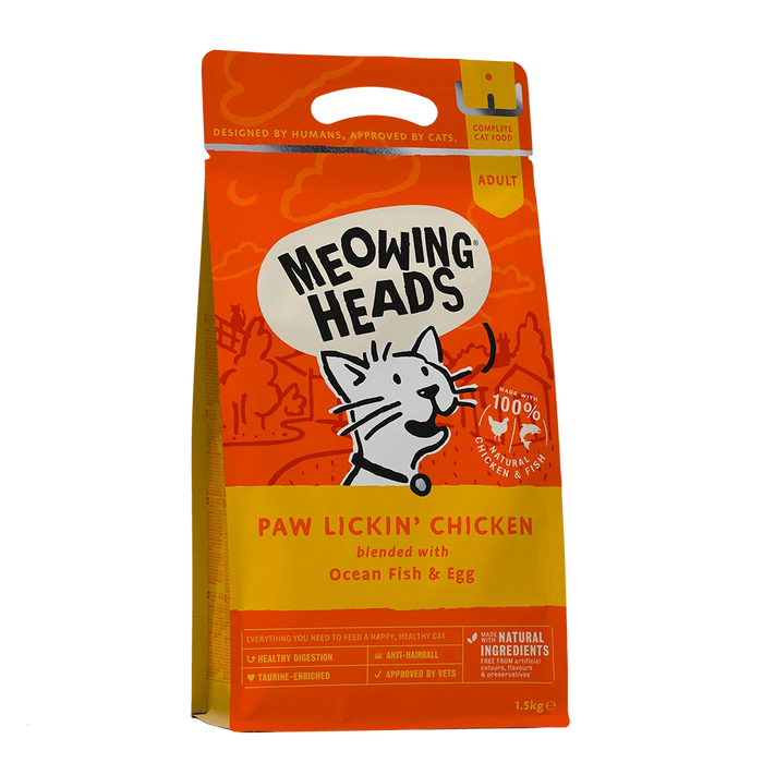 Meowing Heads Paw Lickin Chicken Cat Food