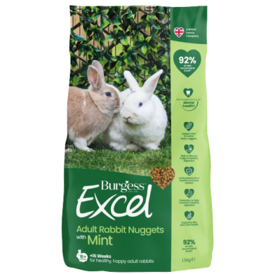 Burgess Excel Adult Rabbit Nuggets with Mint