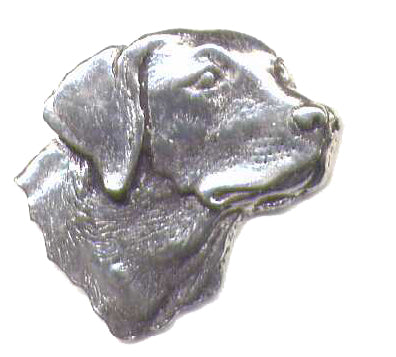Pewter Pin Badge Labrador 11