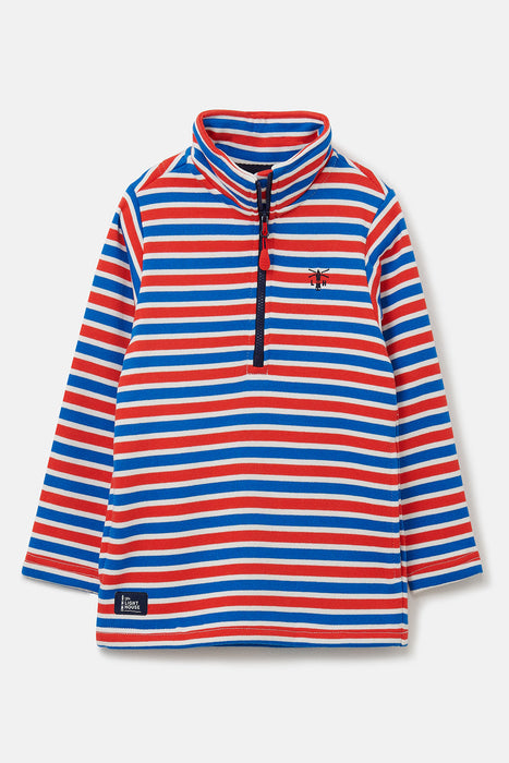 Lighthouse Riley Boys 1/2 Zip Blue & Red Stripe 