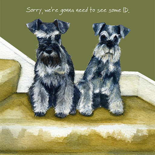 The Little Dog Laughed ID Schnauzers Card