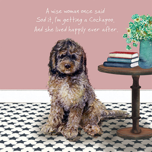The Little Dog Laughed Cockapoo Happy Card