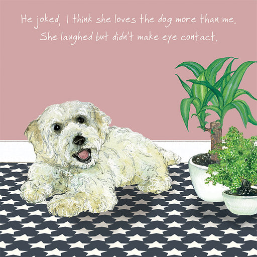 The Little Dog Laughed Eye Contact Card
