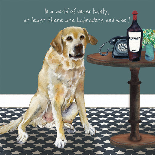The Little Dog Laughed Labradors & Wine Card