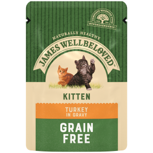 James Wellbeloved Grain Free Kitten Turkey Pouches