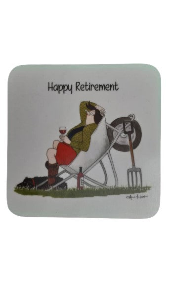 Happy Retirement Coaster Gardening