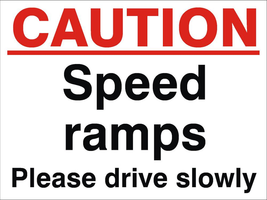 Reduce Ramp Speed Sign Sign (L) Caution Speed Ramps 480x360 — Welland Valley Feeds Ltd