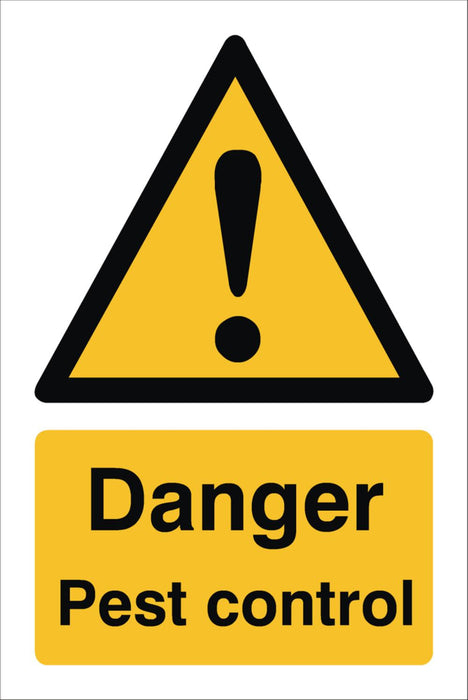 Sign (M) Danger Pest Control & Symbol