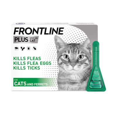 FRONTLINEÃ‚Â® Plus Flea & Tick Treatment For Cats 3 Drops PML