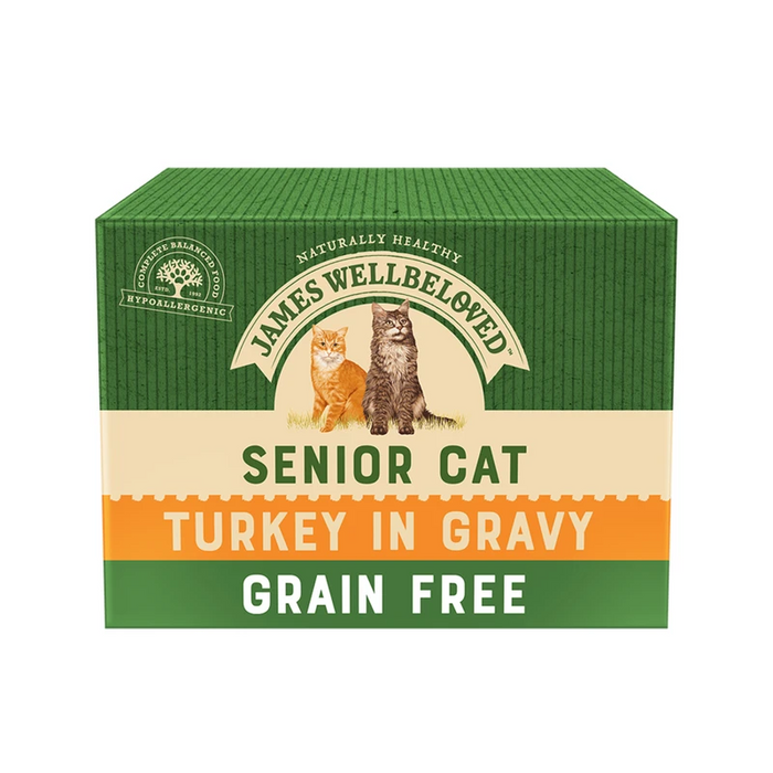James Wellbeloved Grain Free Senior Cat Turkey Pouches