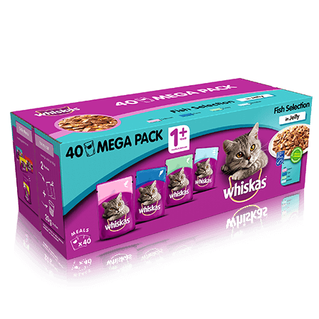 Whiskas 1+ Adult Fish Selection In Jelly Pouches 40 For 36
