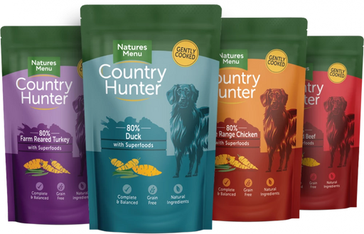 Natures Menu Adult Dog Country Hunter Pouches Multi Pack 12x150g