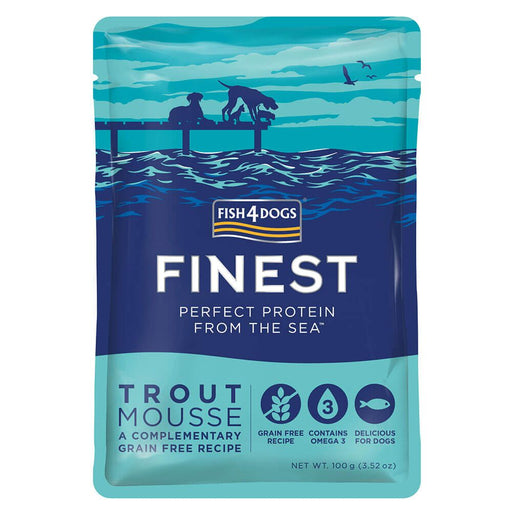 Fish4dogs Trout Mousse 6x100g Pouches