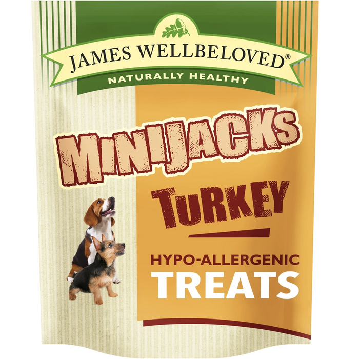 James Wellbeloved Minijacks Dog Treats 90g Turkey