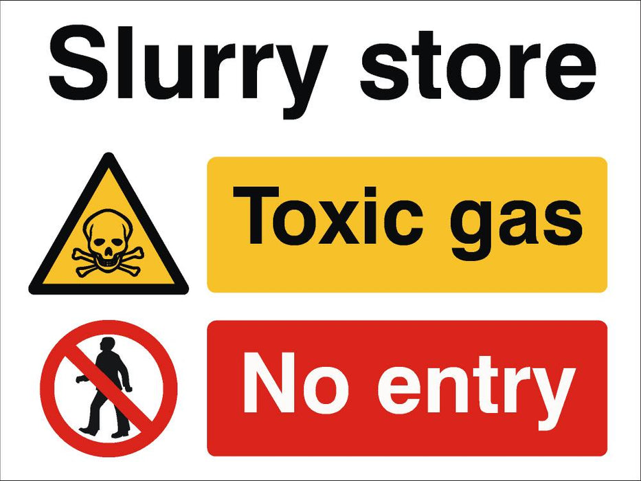 Sign (L) Slurry Store Toxic Gas 480x360