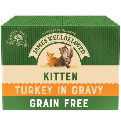 James Wellbeloved Grain Free Kitten Turkey Pouches