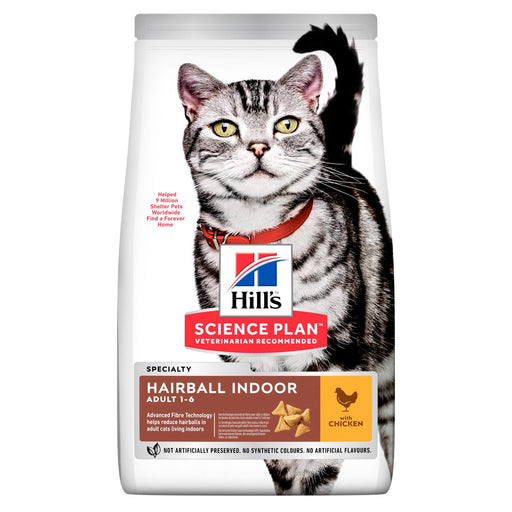 Hill's Science Plan Hairball Indoor Adult Cat Food with Chicken