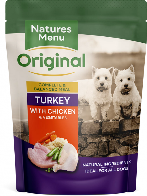 Natures Menu Adult Dog Turkey & Chicken 8x300g Pouches