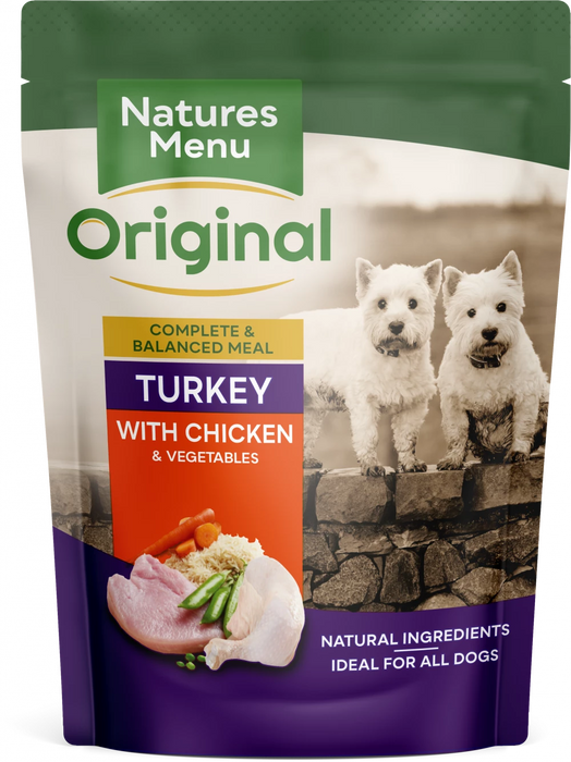Natures Menu Adult Dog Turkey & Chicken 8x300g Pouches