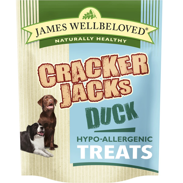 James Wellbeloved Crackerjack Duck 225g Dog Treats